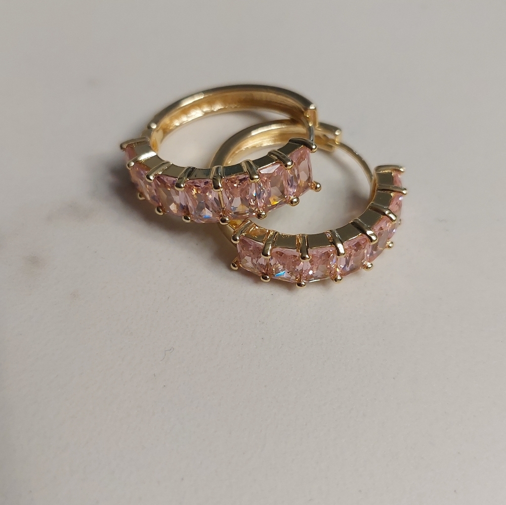 Chic Pink and Sparkling Pink Earrings